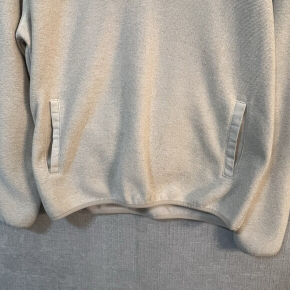 EDDIE BAUER Sweater Mens Size L Oatmeal Knit Fleece 1/4 Snap Pullover Outdoor - Picture 6 of 10